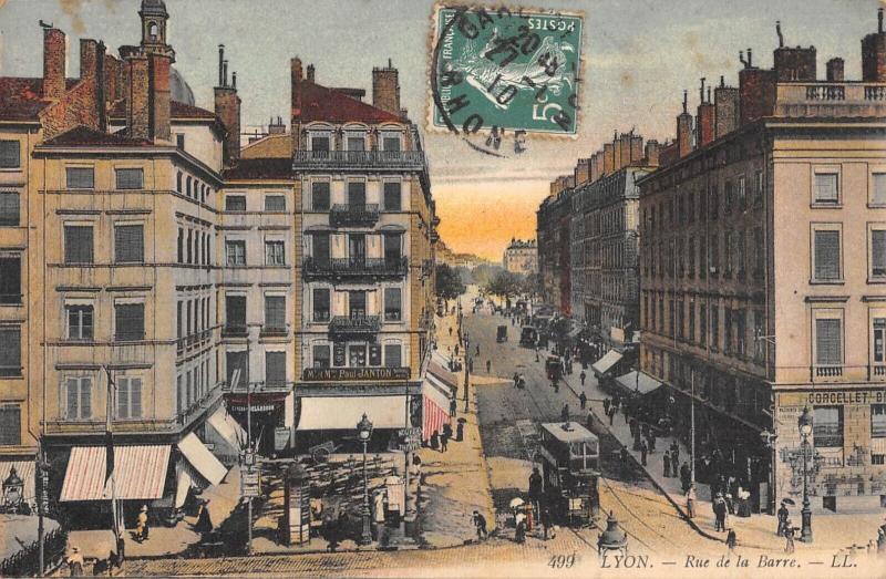Carte postale ancienne Lyon - Rue De La Barre à Lyon
