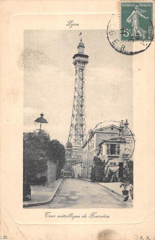 Carte postale ancienne Lyon - Tour Metallique De Fourviere à Lyon