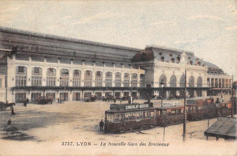 Carte postale ancienne Lyon - La Nouvelle Gare Des Brotteaux à Lyon