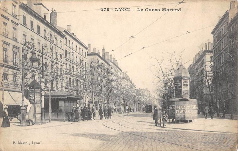 Carte postale ancienne Lyon - Le Cours Morand à Lyon