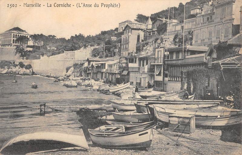 Carte postale ancienne Marseille - La Corniche - Anse Du Prophete à Marseille