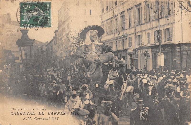 Carte postale ancienne Carnaval De Cannes - 1910 - S.M. Carnaval Xiv à Cannes