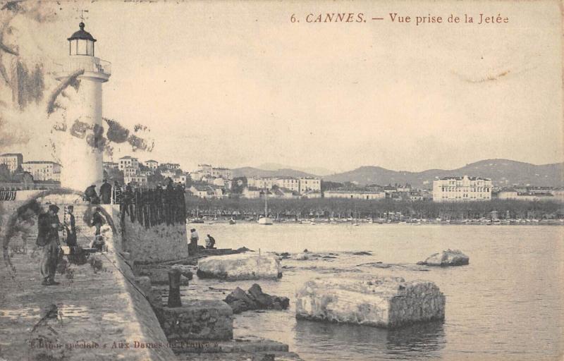 Carte postale ancienne Cannes - Vue Prise De La Jetee à Cannes