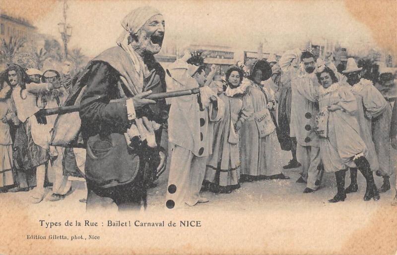 Carte postale ancienne Types De La Rue - Bailet ! Carnaval De Nice