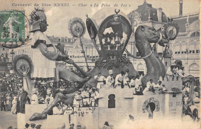Carte postale ancienne Carnaval De Nice - Char De La Prise De Fez