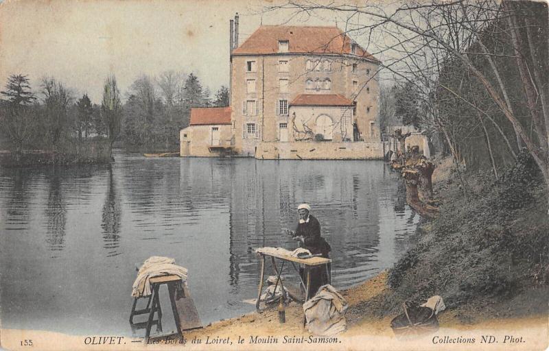 Carte postale ancienne Olivet - Les Bords Du Loiret - Le Moulin Saint Samson à Olivet