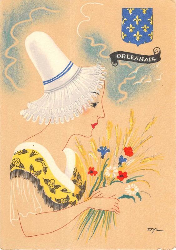Carte postale ancienne Cpa Representant Le Departement De L'Orleanais - Cpa Illustrateur
