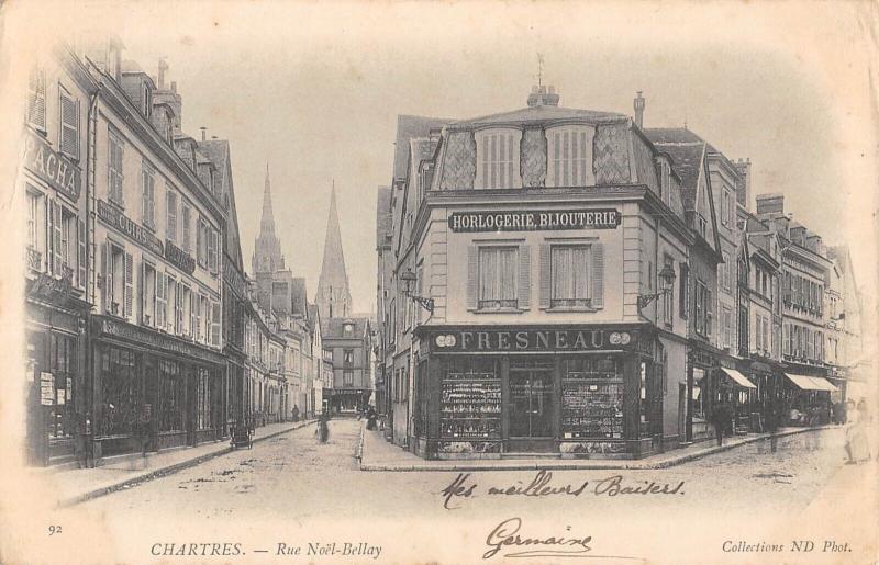 Carte postale ancienne Chartres - Rue Noel Bellay à Chartres