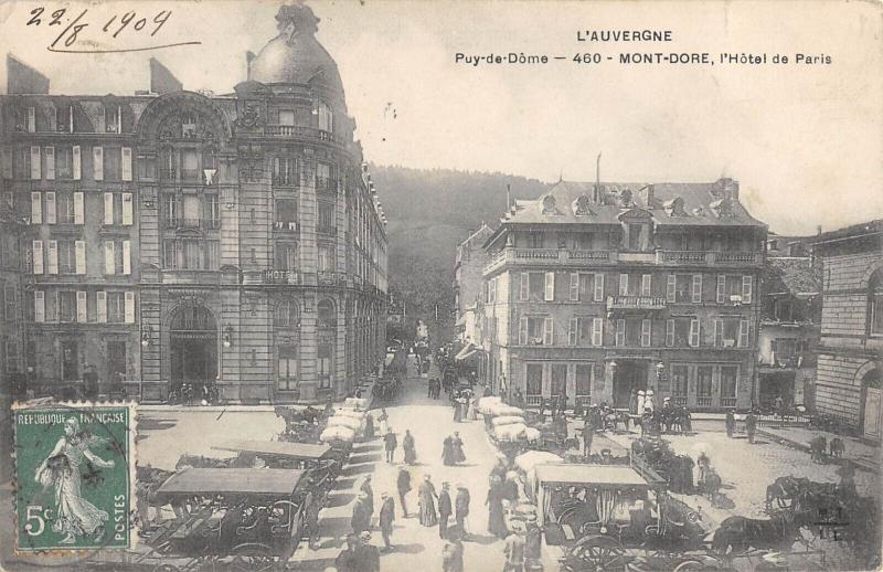 Carte postale ancienne Mont Dore - L'Hotel De Paris à Mont-Dore