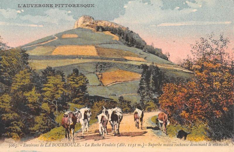 Carte postale ancienne Env.de La Bourboule - La Roche Vendeix à La Bourboule