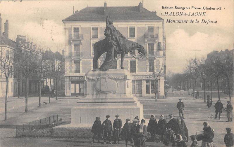 Carte postale ancienne Chalon Sur Saone - Monument De La Defense à Chalon-sur-Saône