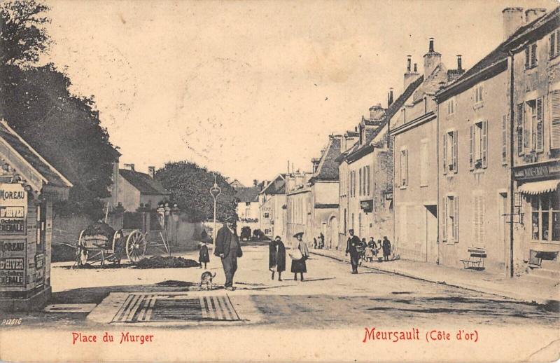 Carte postale ancienne Meursault - Place Du Murger à Meursault