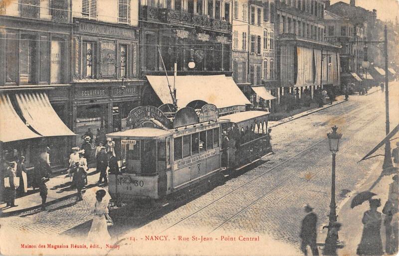 Carte postale ancienne Nancy - Rue Saint Jean - Point Central à Nancy