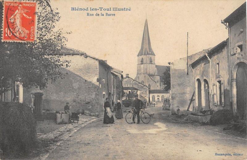 Carte postale ancienne Blenod Les Toul - Rue De La Barre à Blénod-lès-Toul