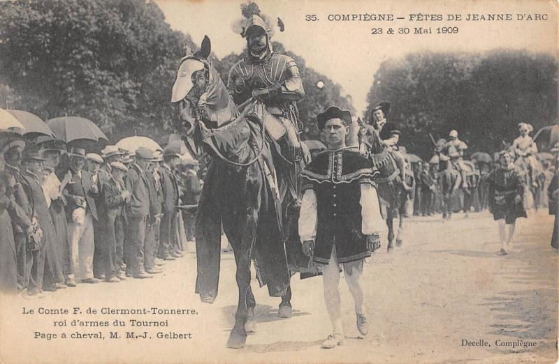 Carte postale ancienne Compiegne - Fetes De Jeanne D'Arc - Le Comte F.de Clermont Tonnerre à Compiègne
