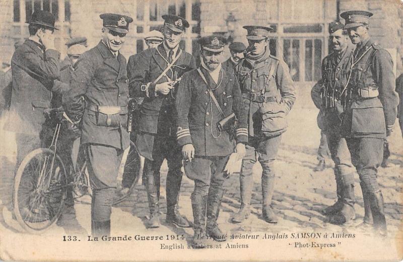 Carte postale ancienne Le Repute Aviateur Anglais Samson A Amiens à Amiens