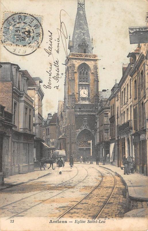 Carte postale ancienne Amiens - Eglise Saint Leu à Amiens