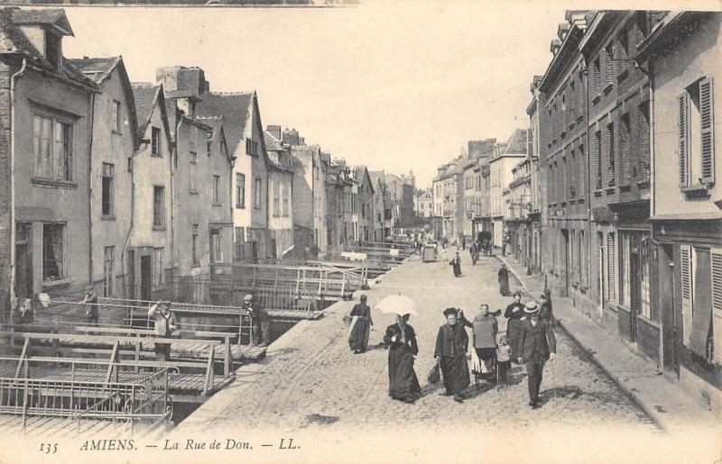 Carte postale ancienne Amiens - La Rue Du Don à Amiens