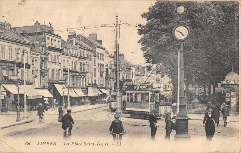Carte postale ancienne Amiens - Place Saint Denis à Amiens
