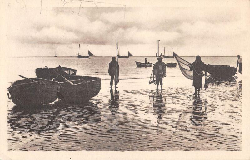 Carte postale ancienne Cayeux Sur Mer - Les Pecheurs De Crevettes à Cayeux-sur-Mer