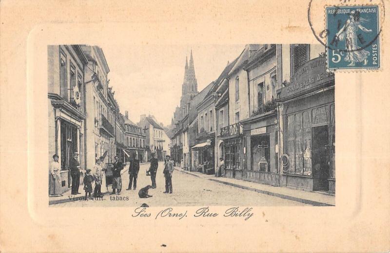 Carte postale ancienne Sees - Rue Billy à Sées