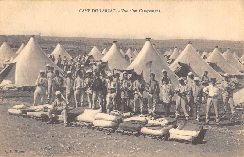 Carte postale ancienne Camp Du Larzac - Vue D'Un Campement