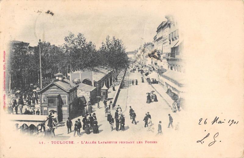 Carte postale ancienne Toulouse - L'Allee Lafayette Pendant Les Foires à Toulouse