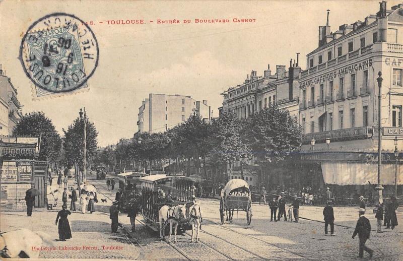 Carte postale ancienne Toulouse - Entree Du Boulevard Carnot à Toulouse