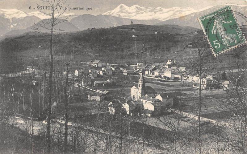 Carte postale ancienne Soueix - Vue Panoramique