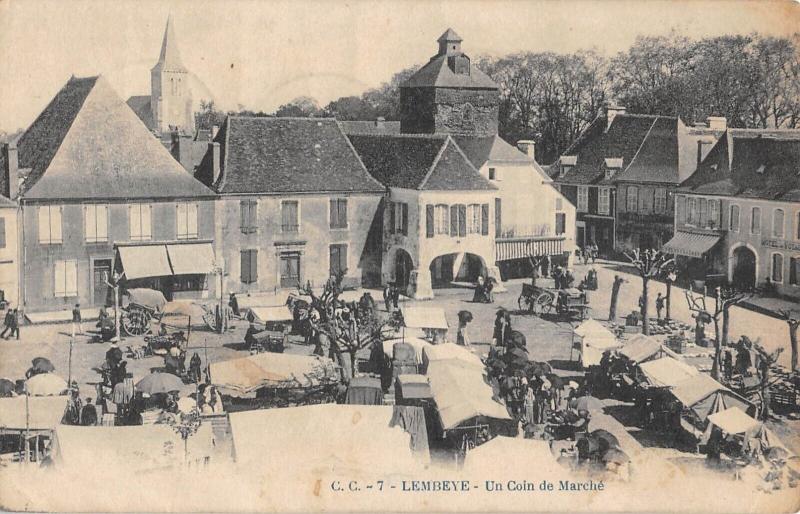 Carte postale ancienne Lembeye - Un Coin Du Marche à Lembeye
