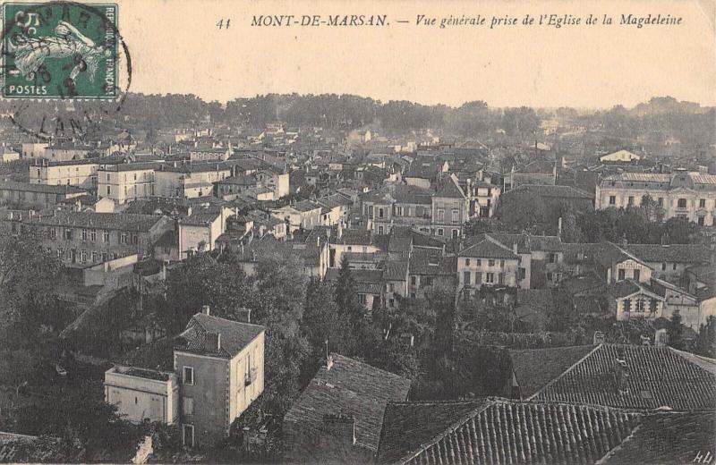 Carte postale ancienne Mont De Marsan - Vue Generale Prise De L'Eglise De La Magdeleine à Mont-de-Marsan