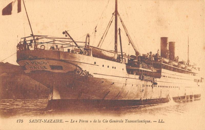 Carte postale ancienne Saint Nazaire - Le Perou - De La Cie Transatlantique à Saint-Nazaire