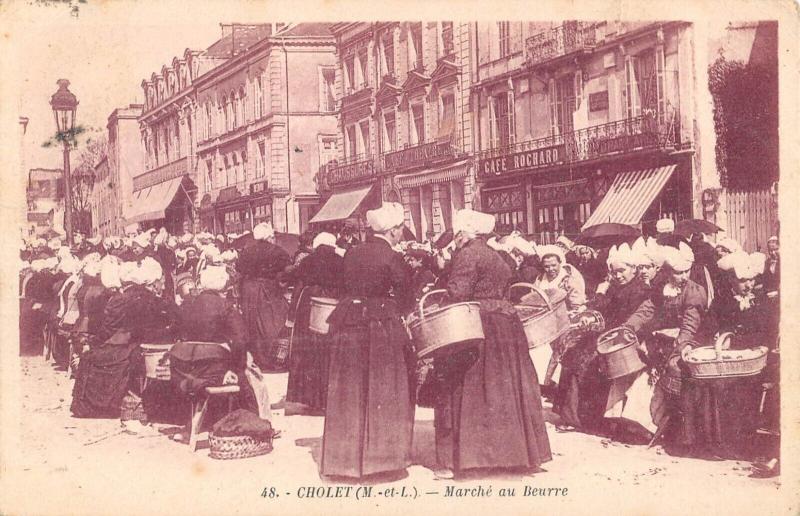 Carte postale ancienne Cholet - Marche Au Beurre à Cholet