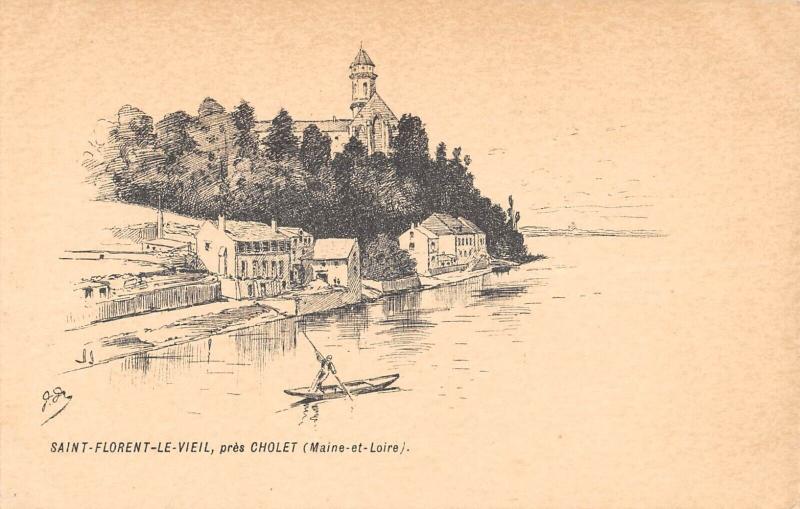 Carte postale ancienne Saint Florent Le Vieil - Pres Cholet à Cholet