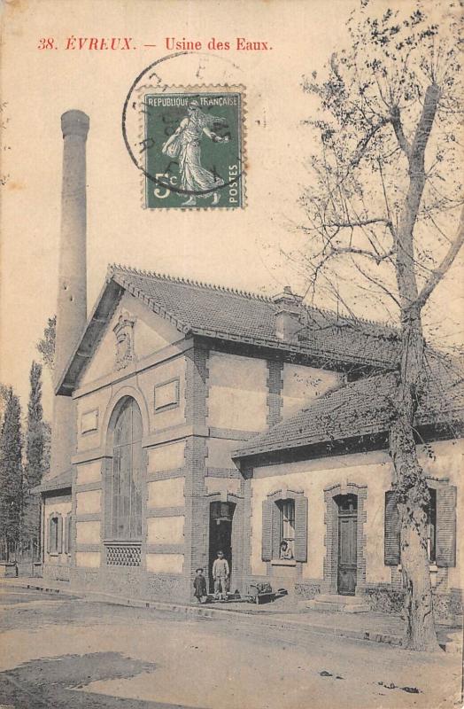 Carte postale ancienne Evreux - Usine Des Eaux à Évreux