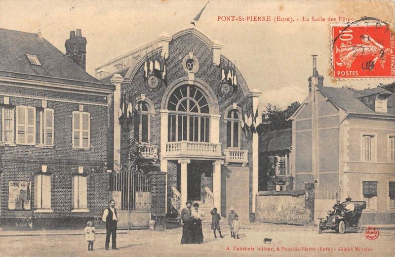 Carte postale ancienne Pont Saint Pierre - La Salle Des Fetes à Pont-Saint-Pierre