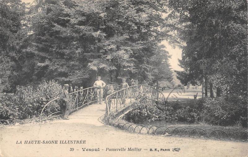 Carte postale ancienne Vesoul - Passerelle Meiller à Vesoul