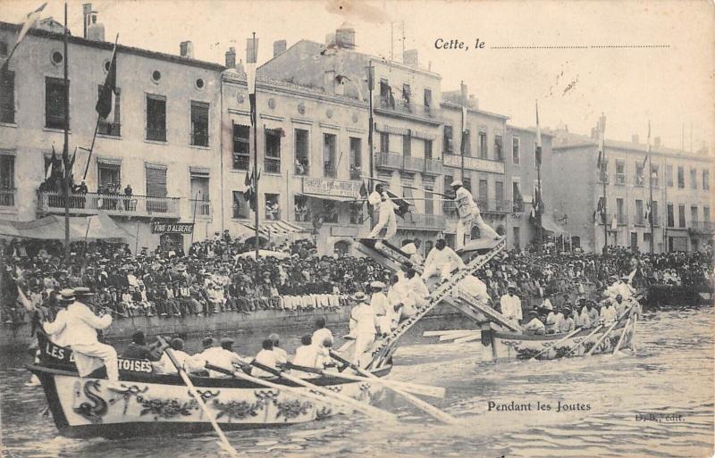 Carte postale ancienne Cette - Pendant Les Joutes