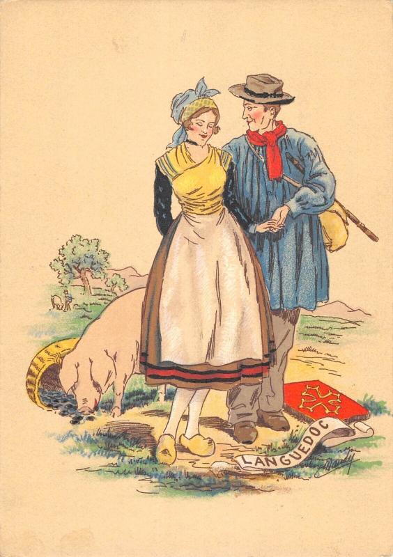 Carte postale ancienne Cpa Illustrateur Representative Du Languedoc
