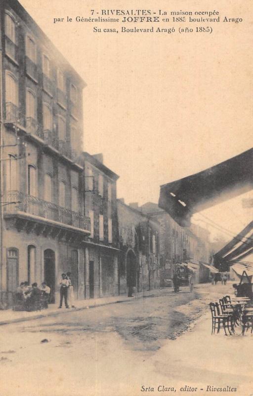 Carte postale ancienne Rivesaltes - Boulevard Arago à Rivesaltes