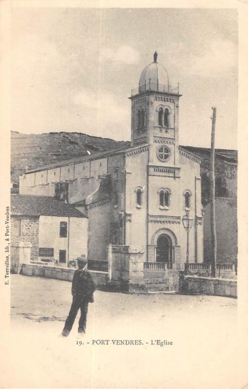 Carte postale ancienne Port Vendres - Eglise à Port-Vendres
