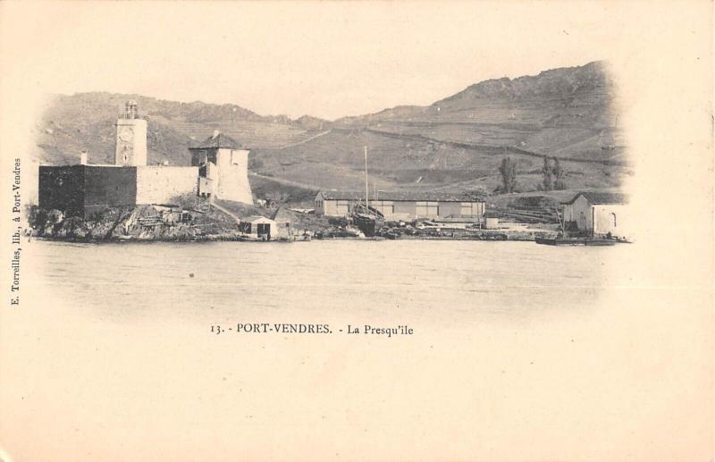 Carte postale ancienne Port Vendres - La Presqu'Ile à Port-Vendres
