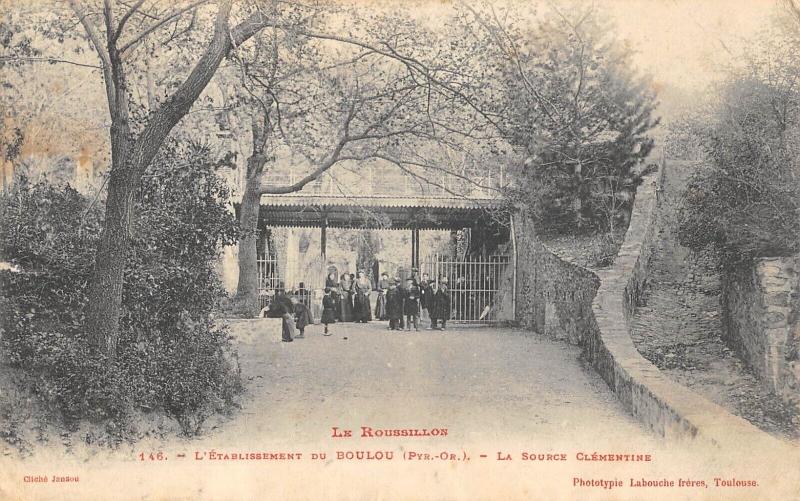 Carte postale ancienne Etablissement Du Boulou - La Source Clementine