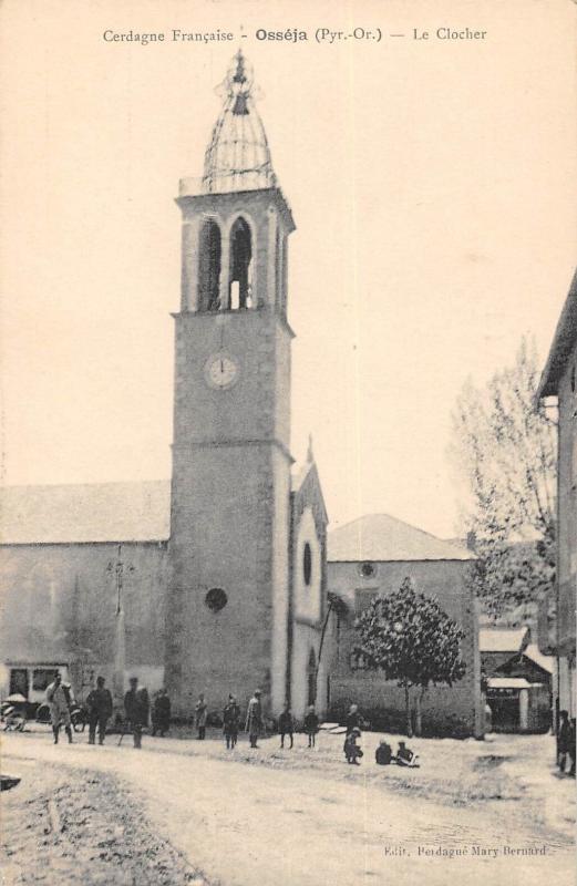 Carte postale ancienne Osseja - Le Clocher à Osséja