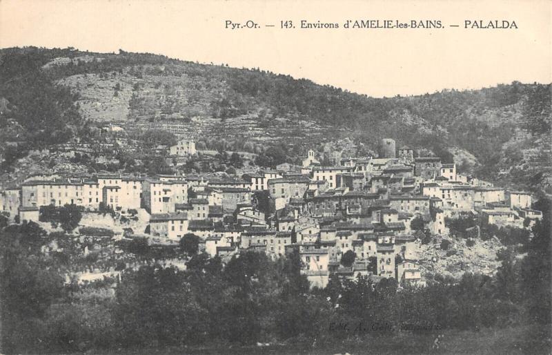 Carte postale ancienne Environs D'Amelie Les Bains - Palalda