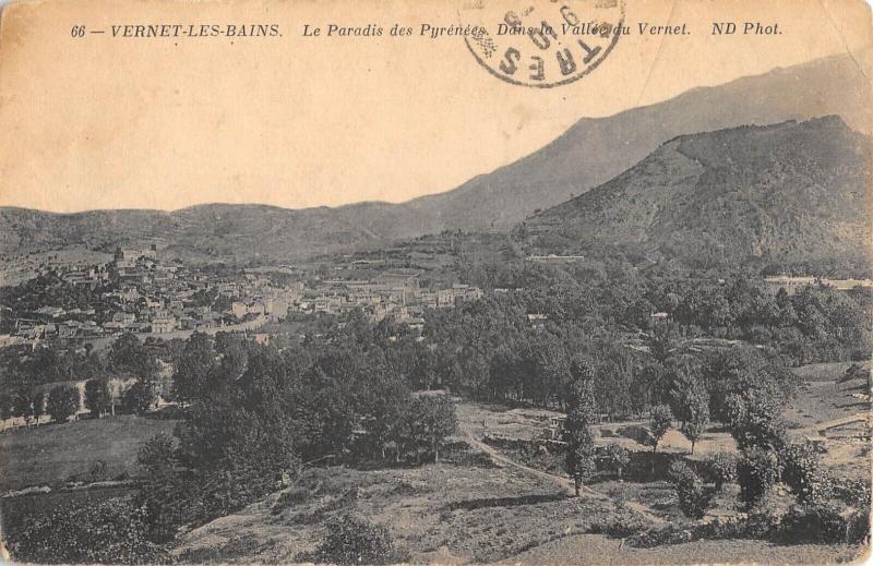 Carte postale ancienne Vernet Les Bains - Dans La Vallee Du Vernet à Vernet-les-Bains