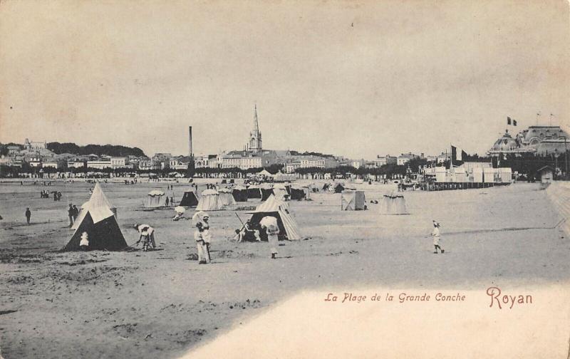 Carte postale ancienne Royan - La Plage De La Grande Conche à Royan