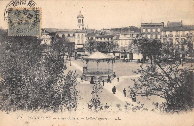 Carte postale ancienne Rochefort - Place Colbert à Rochefort