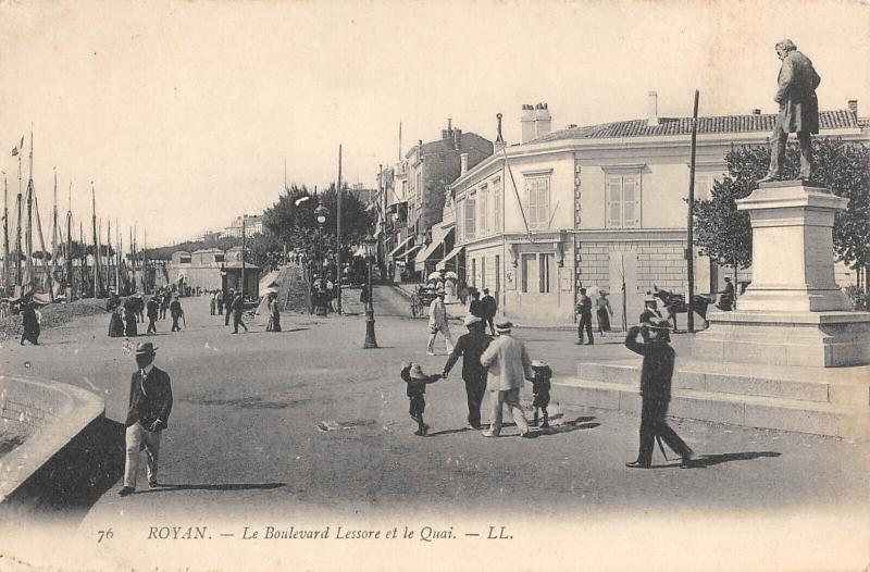 Carte postale ancienne Royan - Boulevard Lessore Et Le Quai à Royan