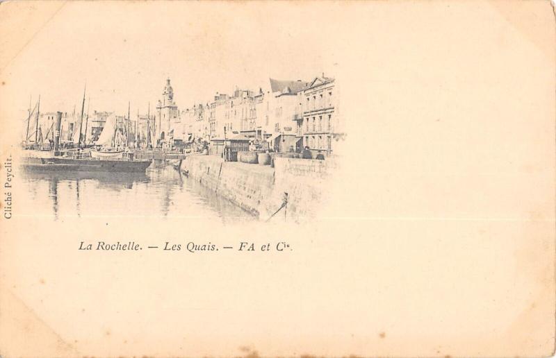Carte postale ancienne La Rochelle - Les Quais à La Rochelle